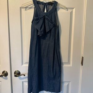 Banana Republic Blue Tie Front Halter Sundress
